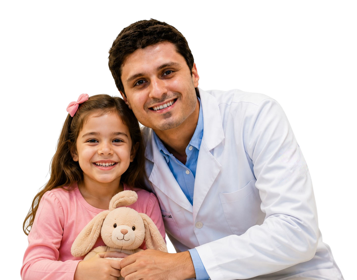 Dr. Gustavo em atendimento infantil